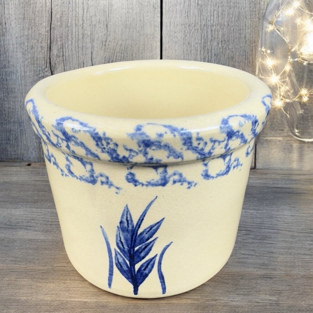 RRP Co Roseville Ohio Pottery Bowl Dish Small Crock Container Wheat Pattern‎ VTG